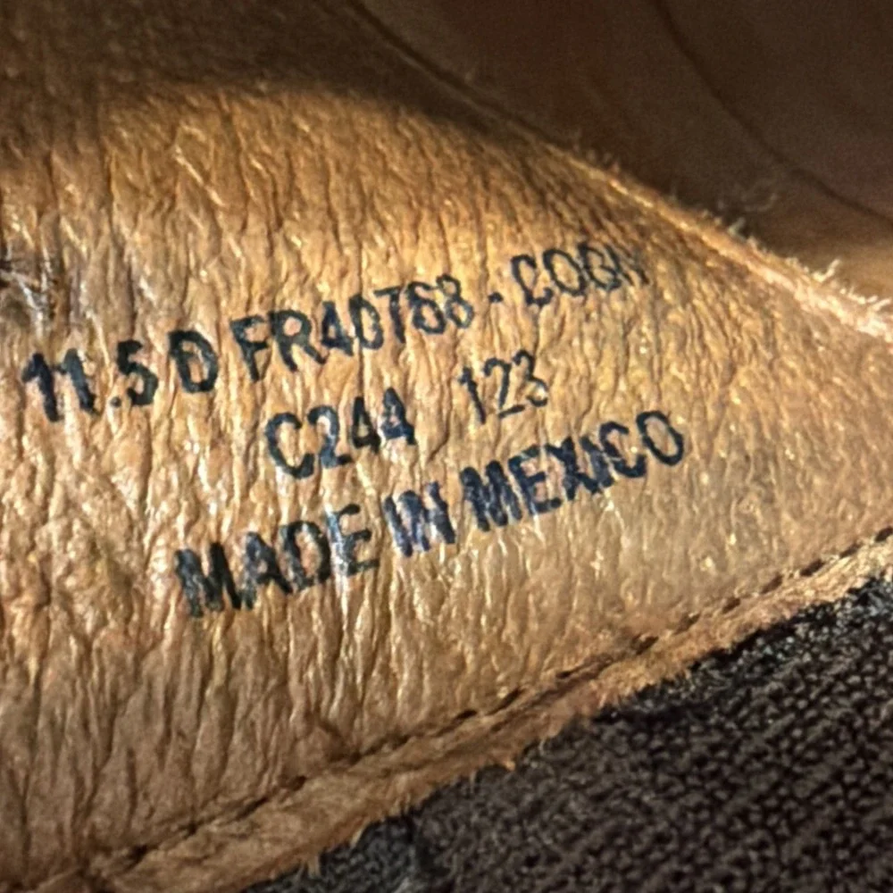 Frye Peyton Mens Size 11.5 Pull On Chelsea Boots Brown Leather Distressed